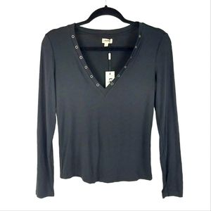 Lagence Black Long Sleeve Top